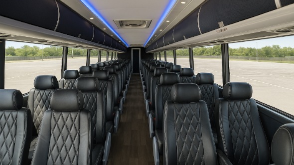 mckinney 50 passenger charter bus inside