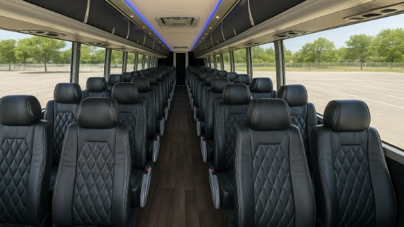 mckinney 55 passenger charter bus inside