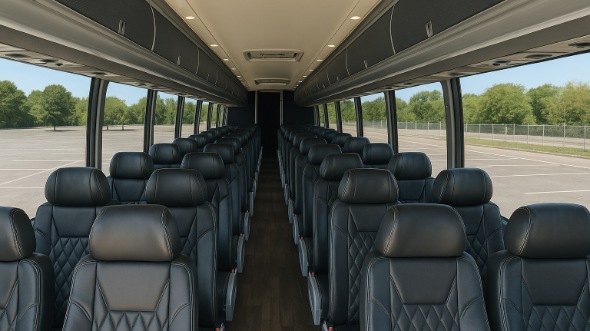 mckinney 56 passenger charter bus inside
