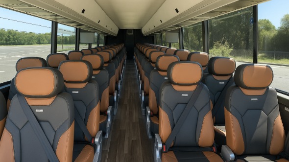 mckinney 56 passenger charter bus interior